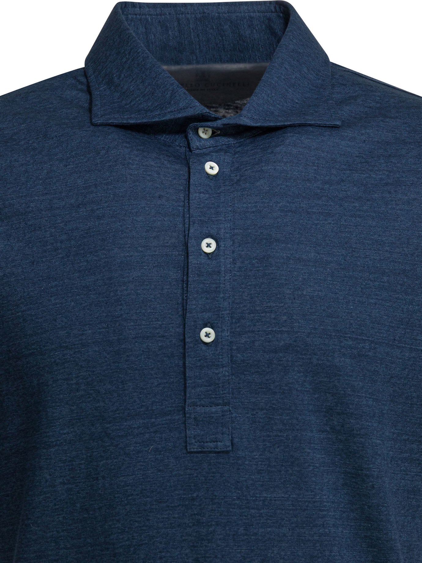 Brunello Cucinelli Linen And Cotton Button Down Polo Shirt