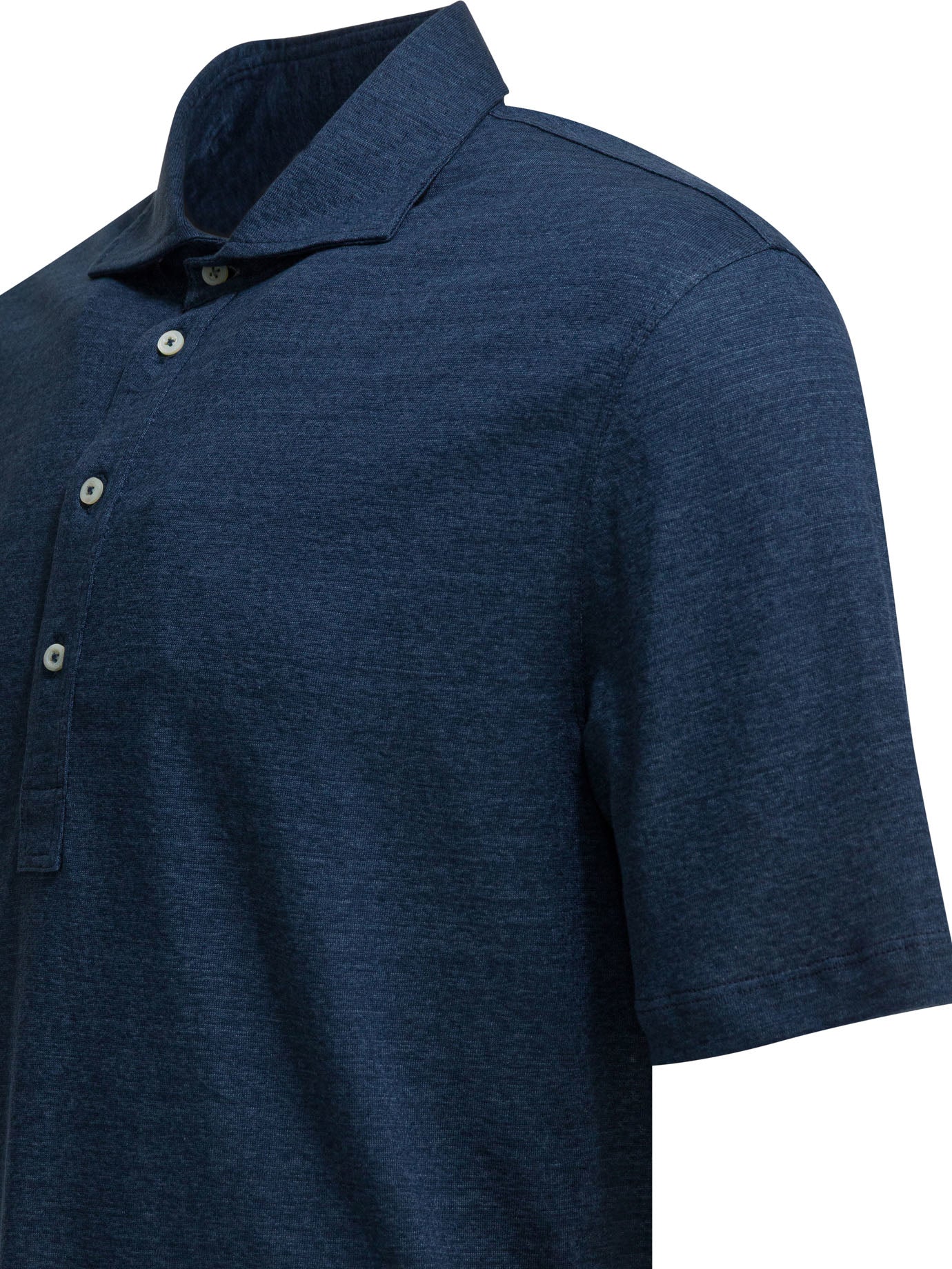 Brunello Cucinelli Linen And Cotton Button Down Polo Shirt
