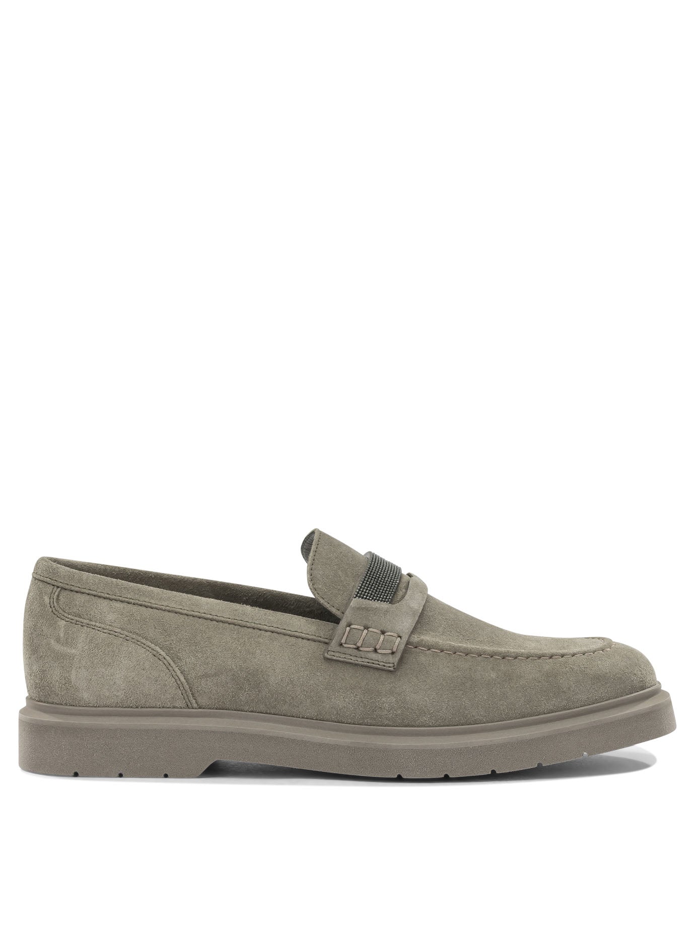 Brunello Cucinelli Suede Loafers With Charm