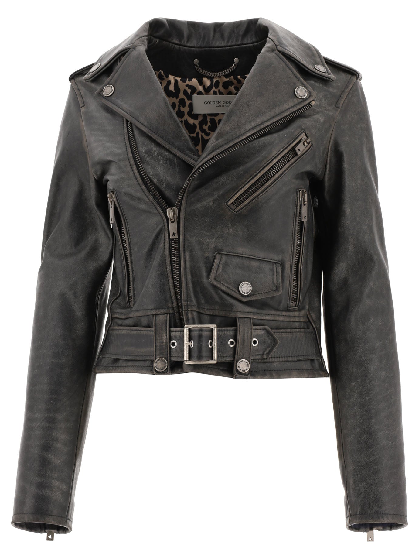 Golden Goose "Chiodo Destiny" Leather Jacket