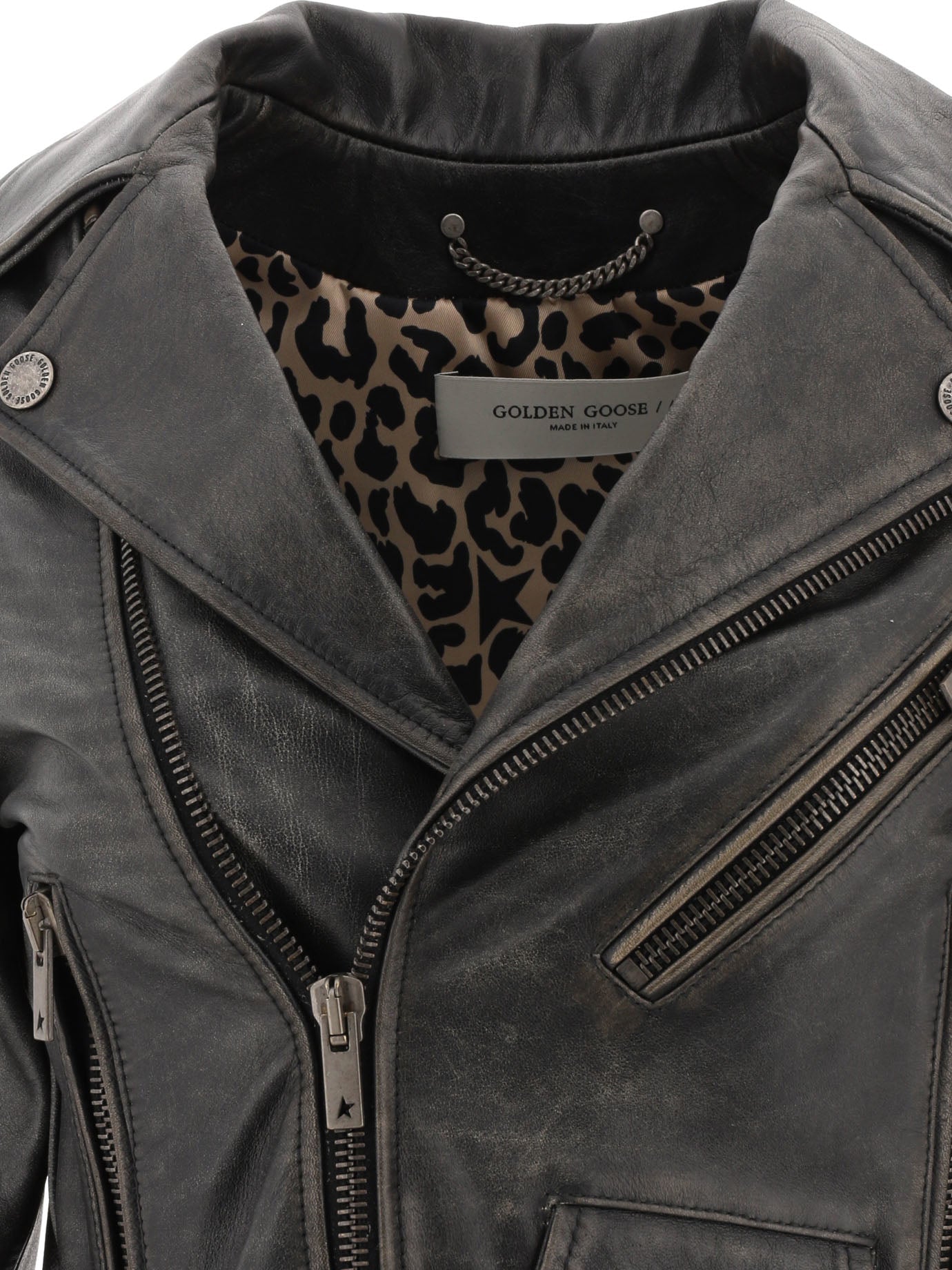 Golden Goose "Chiodo Destiny" Leather Jacket