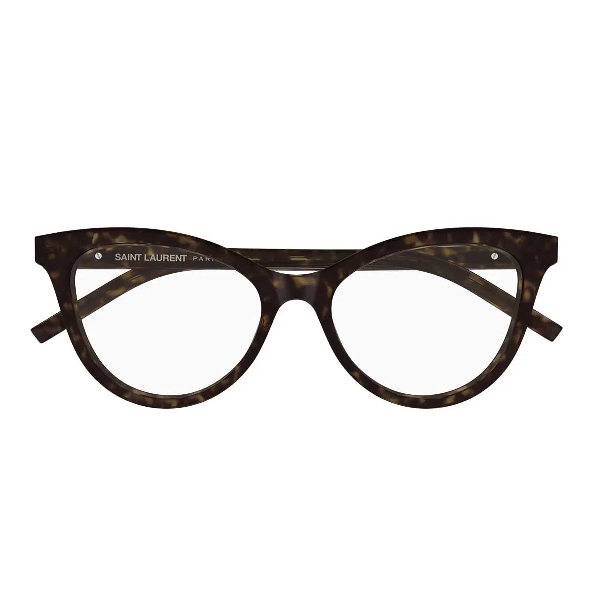 Saint Laurent Prescription Glasses Sl M164 008 Dark Brown/Transparent Women