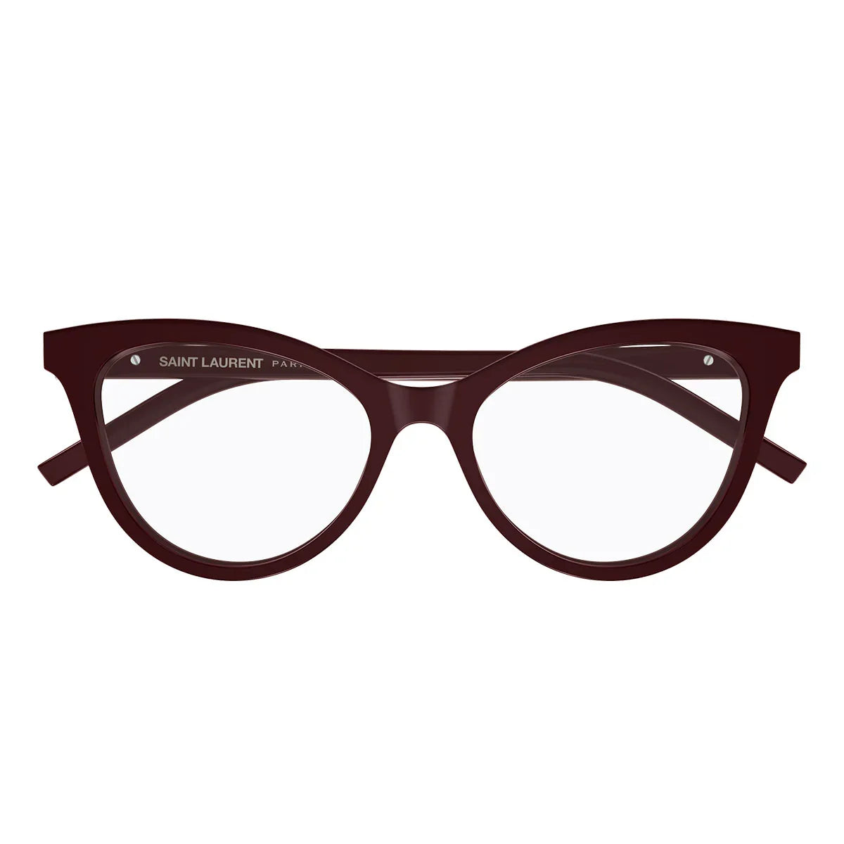 Saint Laurent Prescription Glasses Sl M164 011 Burgundy/Transparent Women