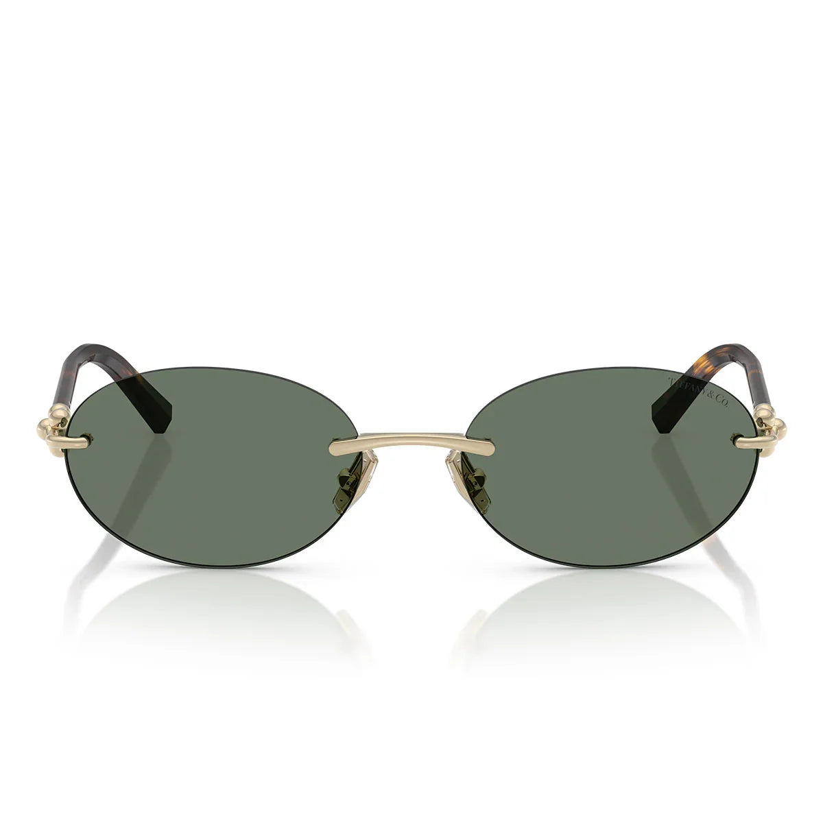 Tiffany & Co. Sunglasses Tf3104 D 623882 Pale Gold/Dark Green Women