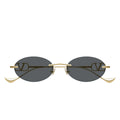 Valentino Sunglasses Vg0032 S 001 Gold/Dark Gray Women