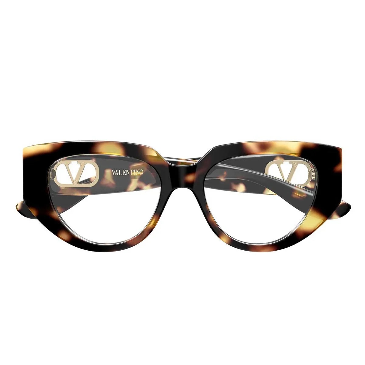 Valentino Eyeglasses Vg0004 O 002 Brown/Transparent Women