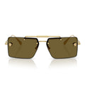 Versace Sunglasses Ve2245 100273 Gold/Dark Brown Unisex