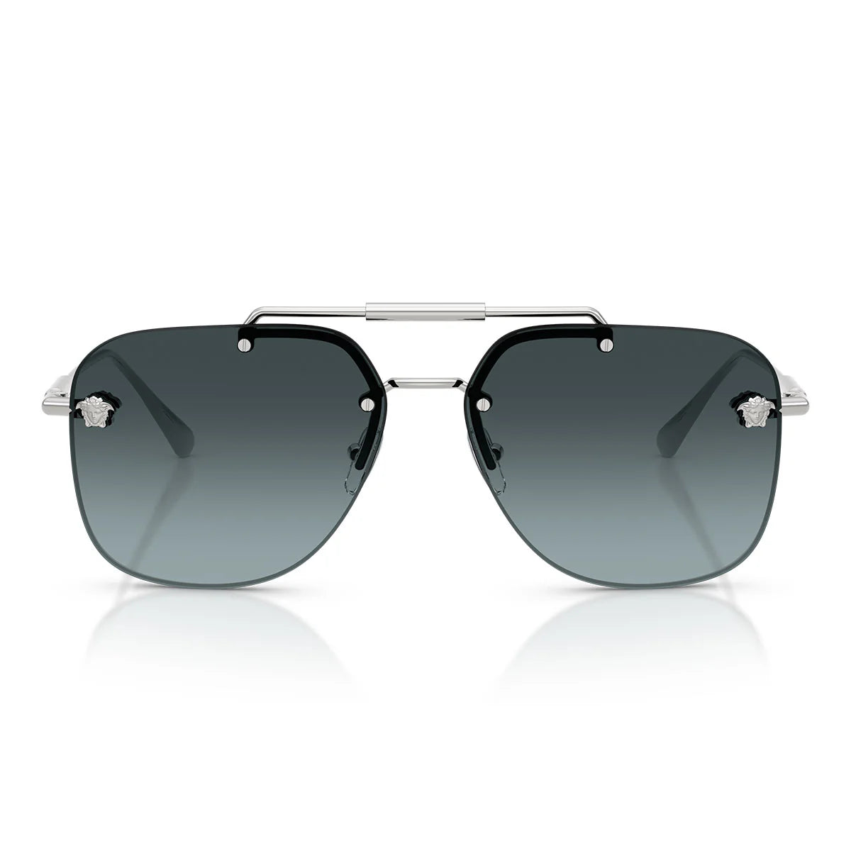 Versace Sunglasses Ve2296 1000 V1 Silver/Smoky Blue Women