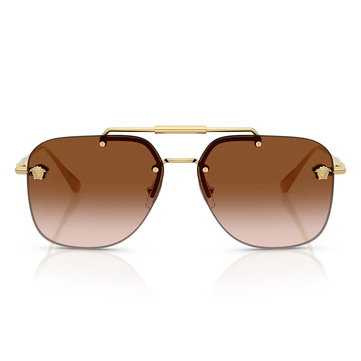 Versace Sunglasses Ve2296 100213 Gold/Brown Gradient Women