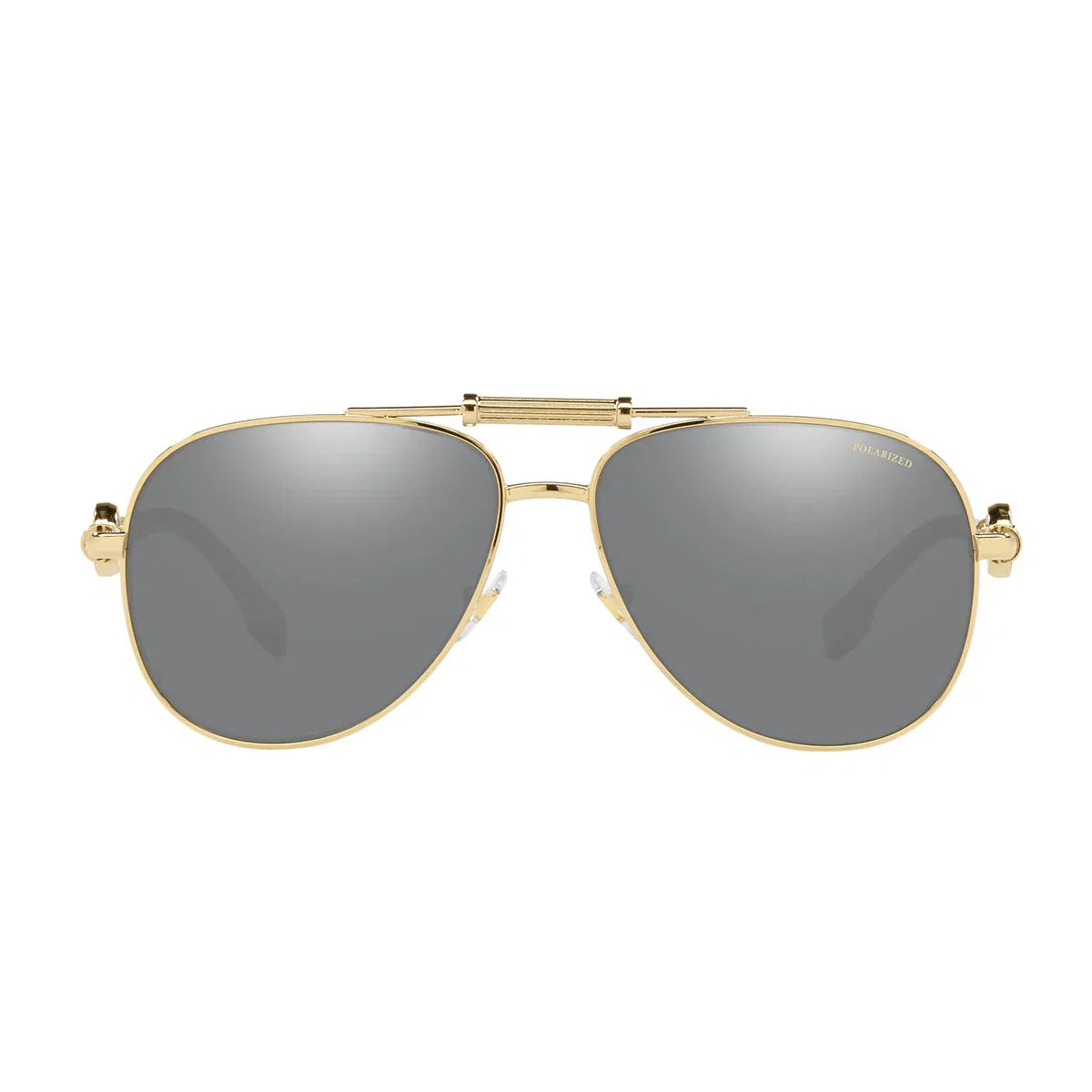 Versace Sunglasses Ve2236 1002 Z3 Gold/Mirror Gray Unisex Polarized