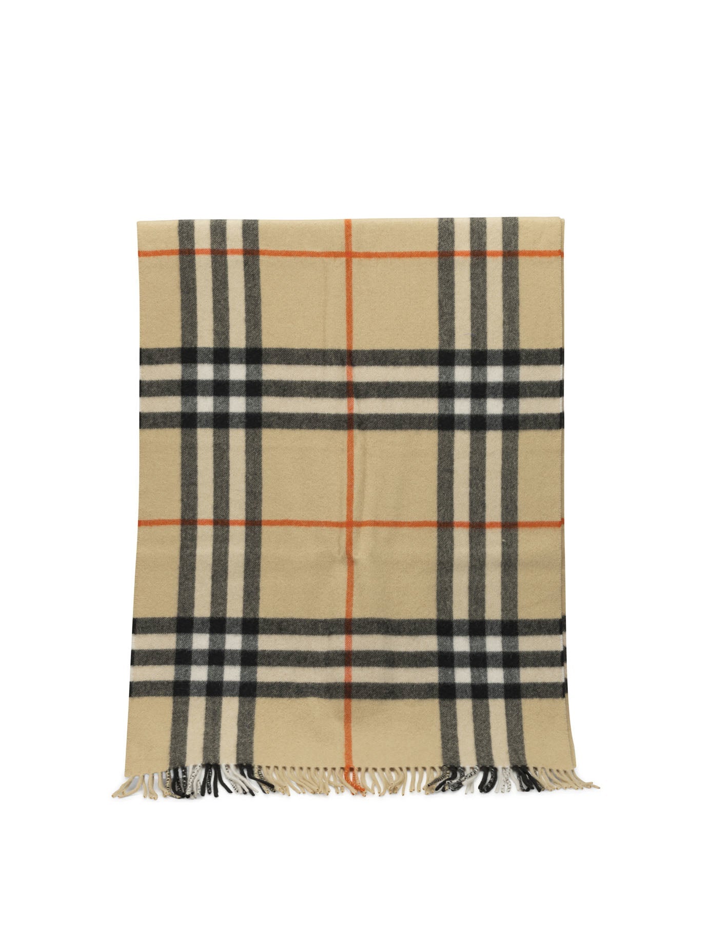 Burberry "Check" Fringed Scarf