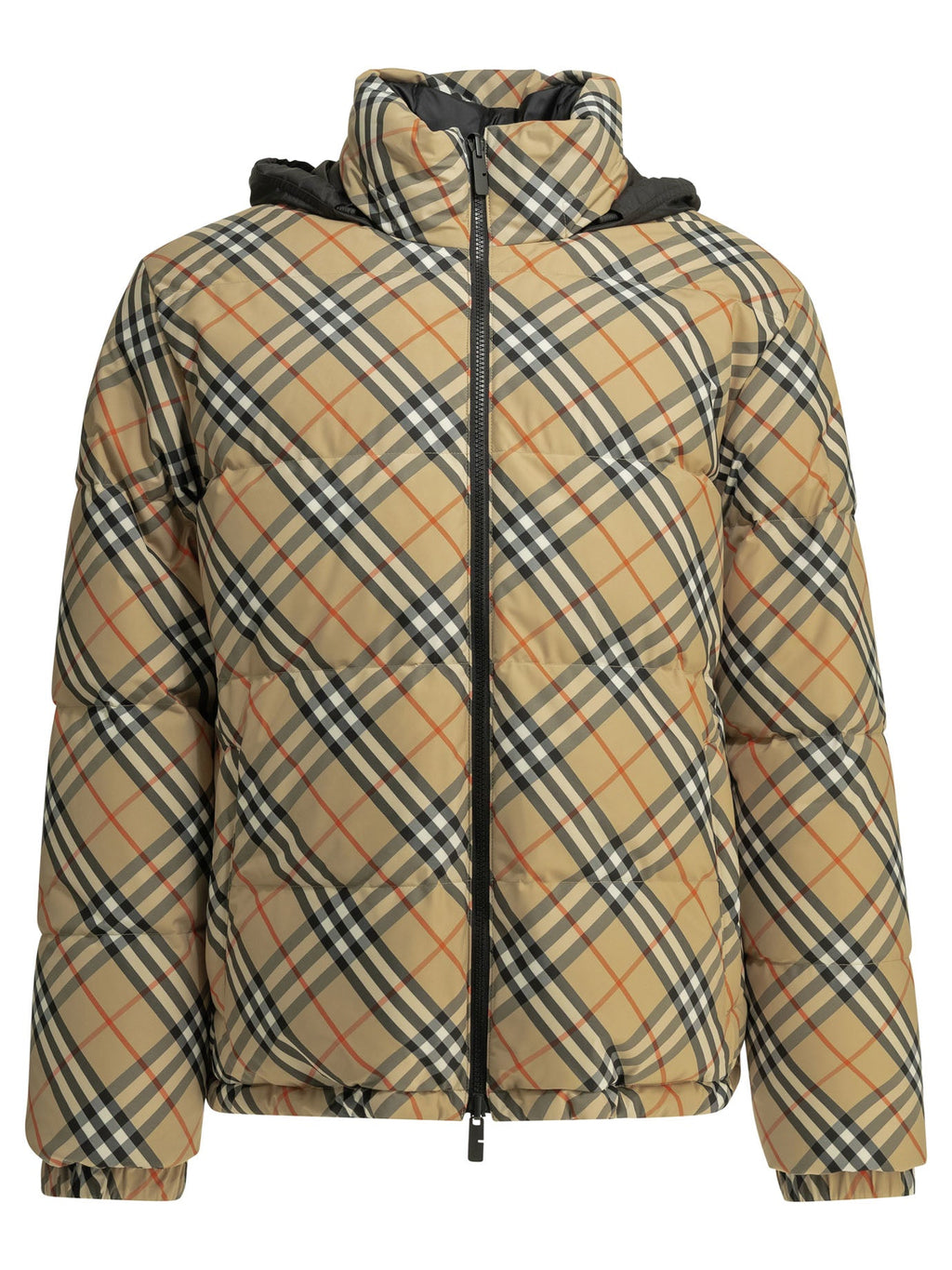 Burberry "Snowdon Check Reversible" Short Down Jacket