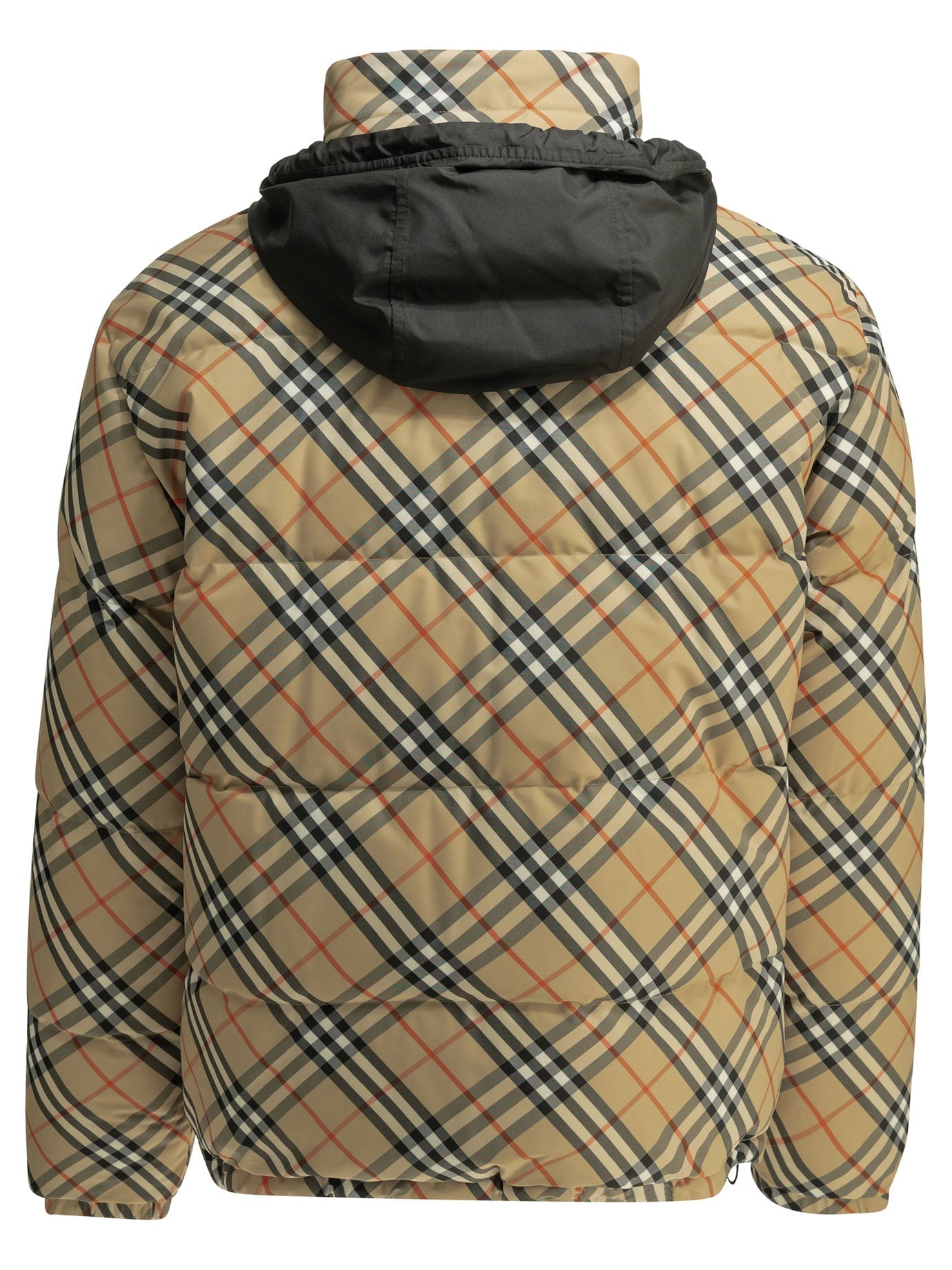 Burberry "Snowdon Check Reversible" Short Down Jacket