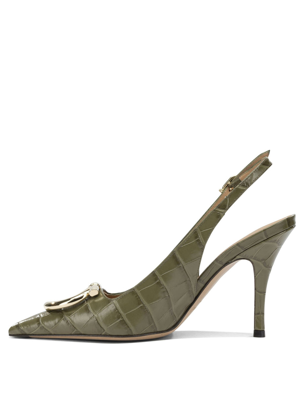 Ferragamo "Sara Croc 65 Mm" Slingback