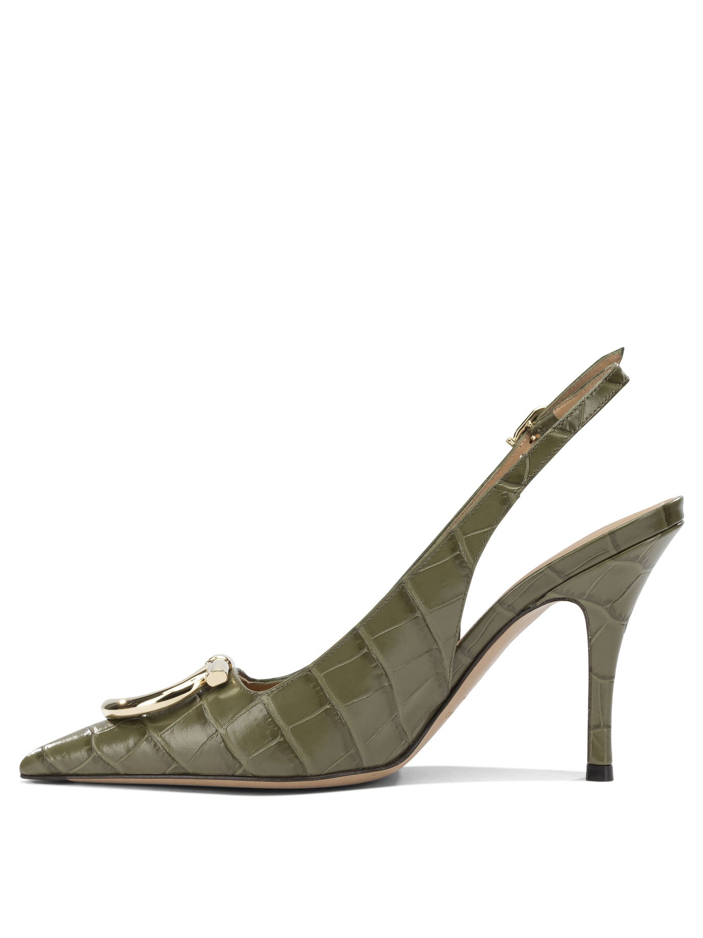 Ferragamo "Sara Croc 65 Mm" Slingback
