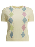 Ganni "Argyle" Crewneck Sweater