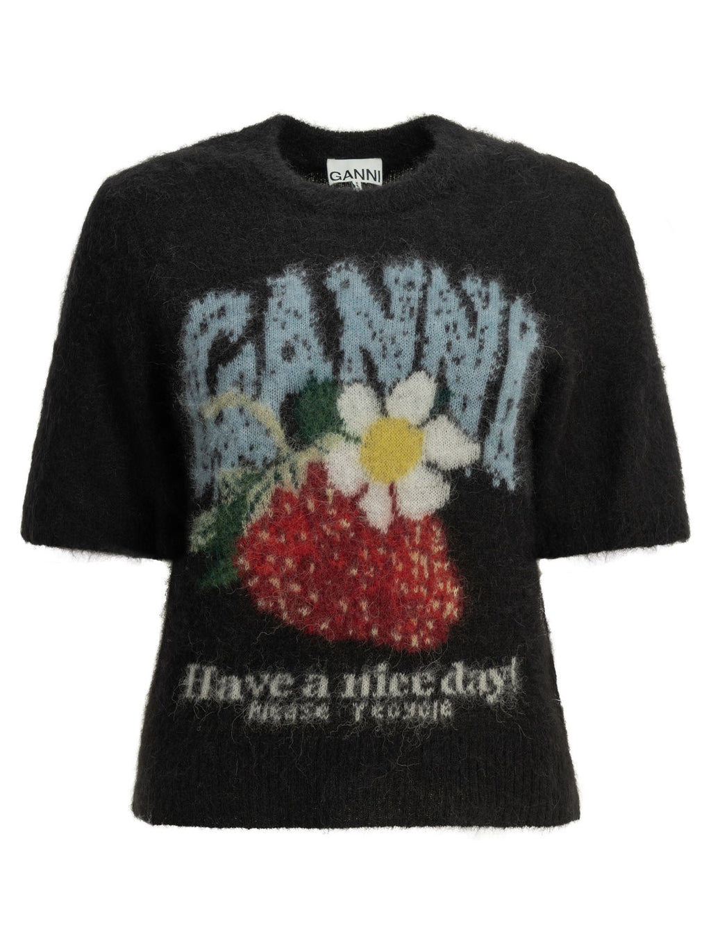 Ganni "Strawberry" Crew Neck Sweater