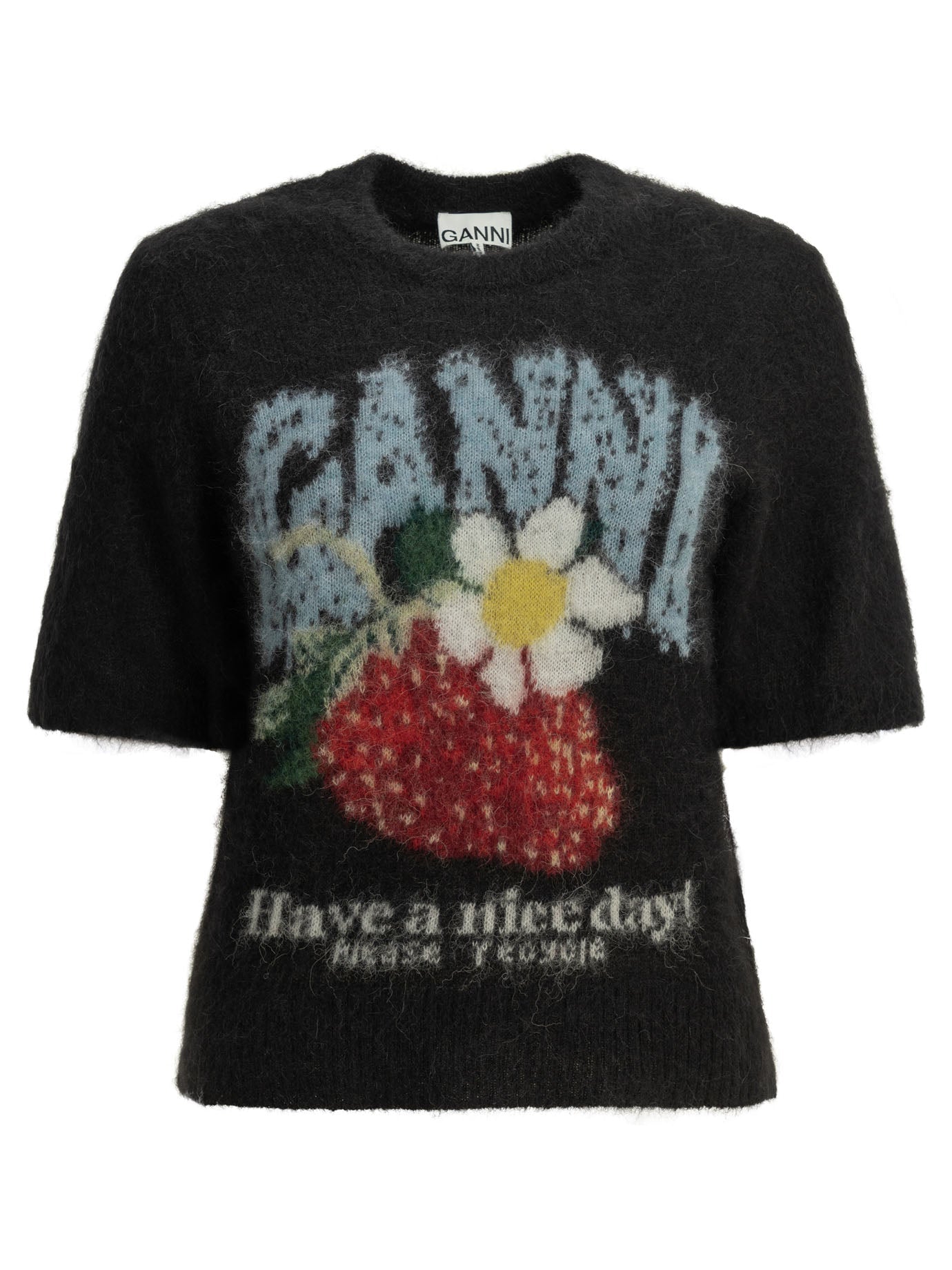 Ganni "Strawberry" Crew Neck Sweater