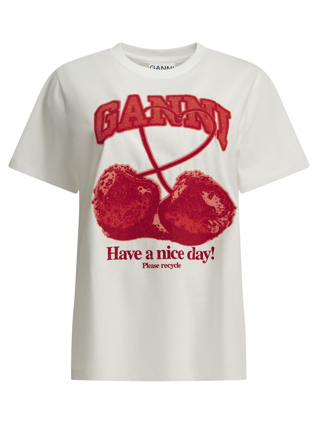 Ganni "Cherries" Crewneck T Shirt