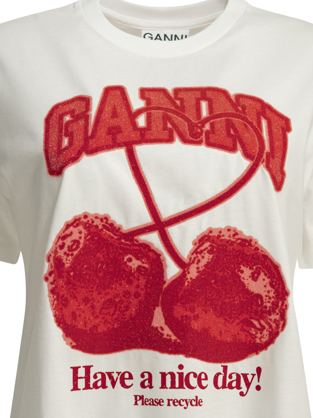 Ganni "Cherries" Crewneck T Shirt