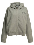 Ganni Sweatshirt With Zipper And Logo