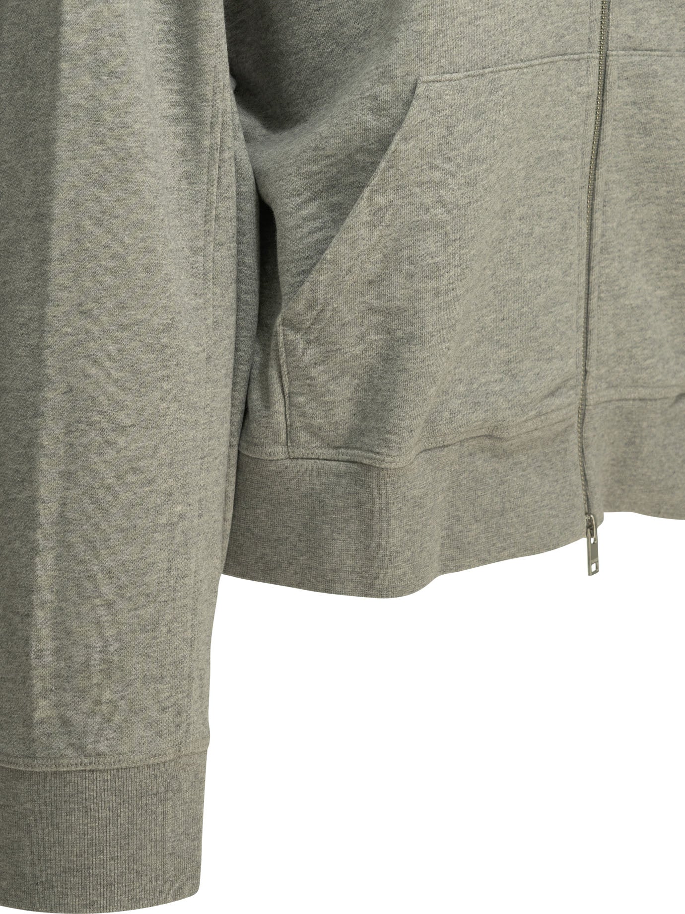 Ganni Sweatshirt With Zipper And Logo