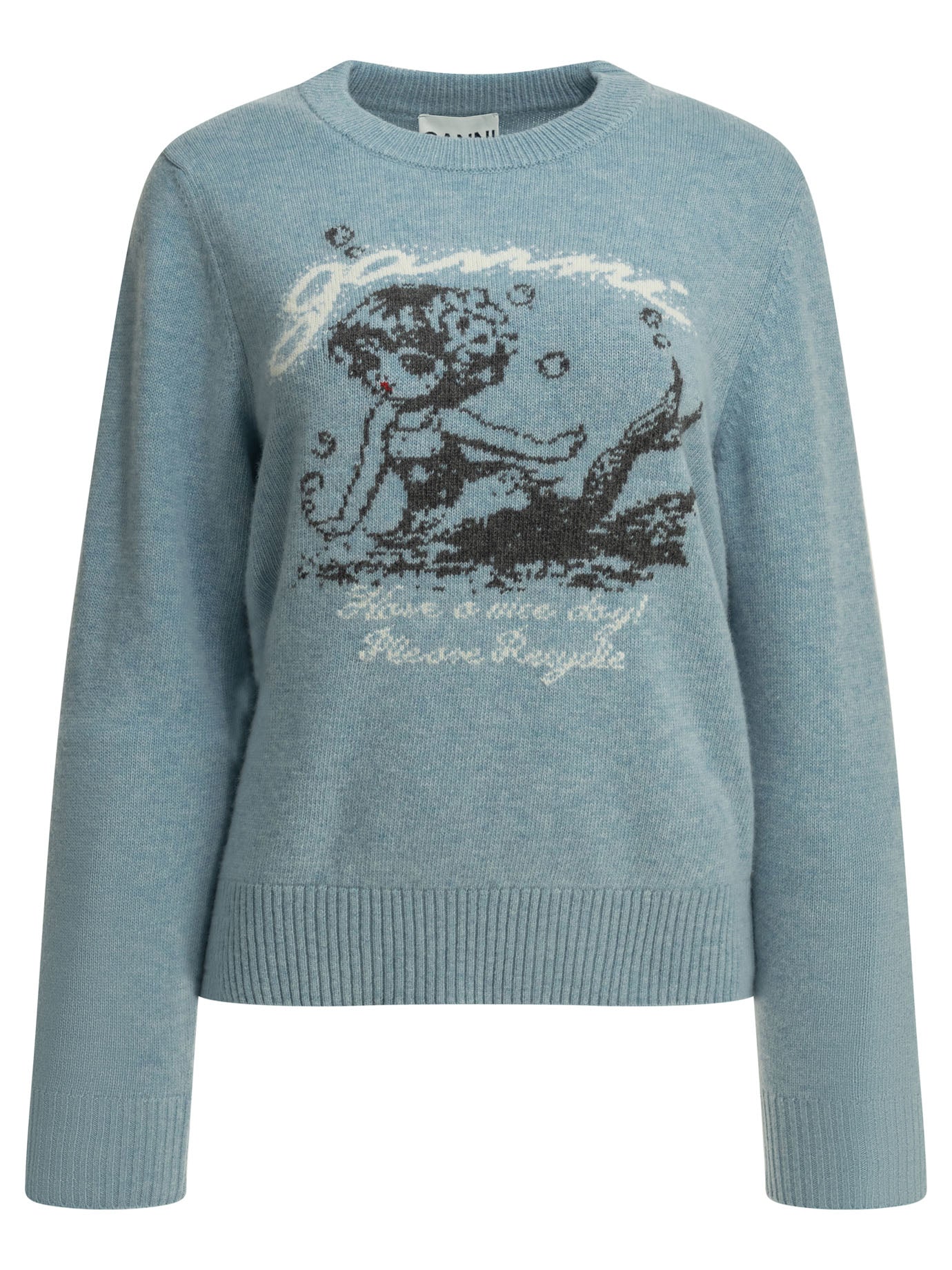 Ganni "Mermaid" Crew Neck Sweater