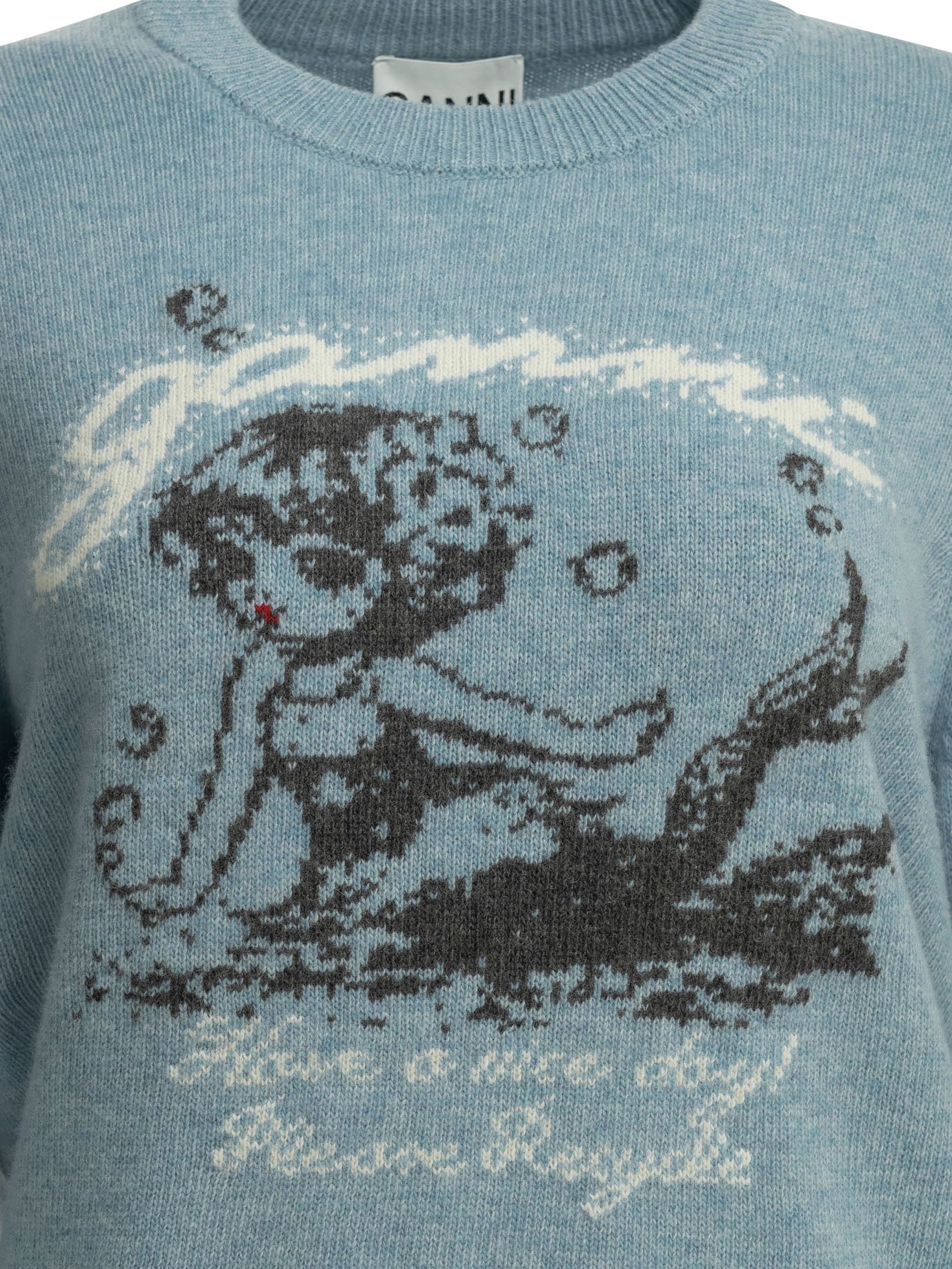 Ganni "Mermaid" Crew Neck Sweater