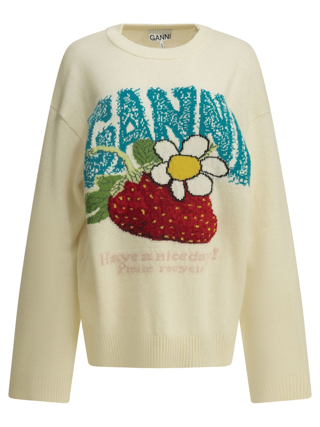 Ganni "Strawberry" Crew Neck Sweater