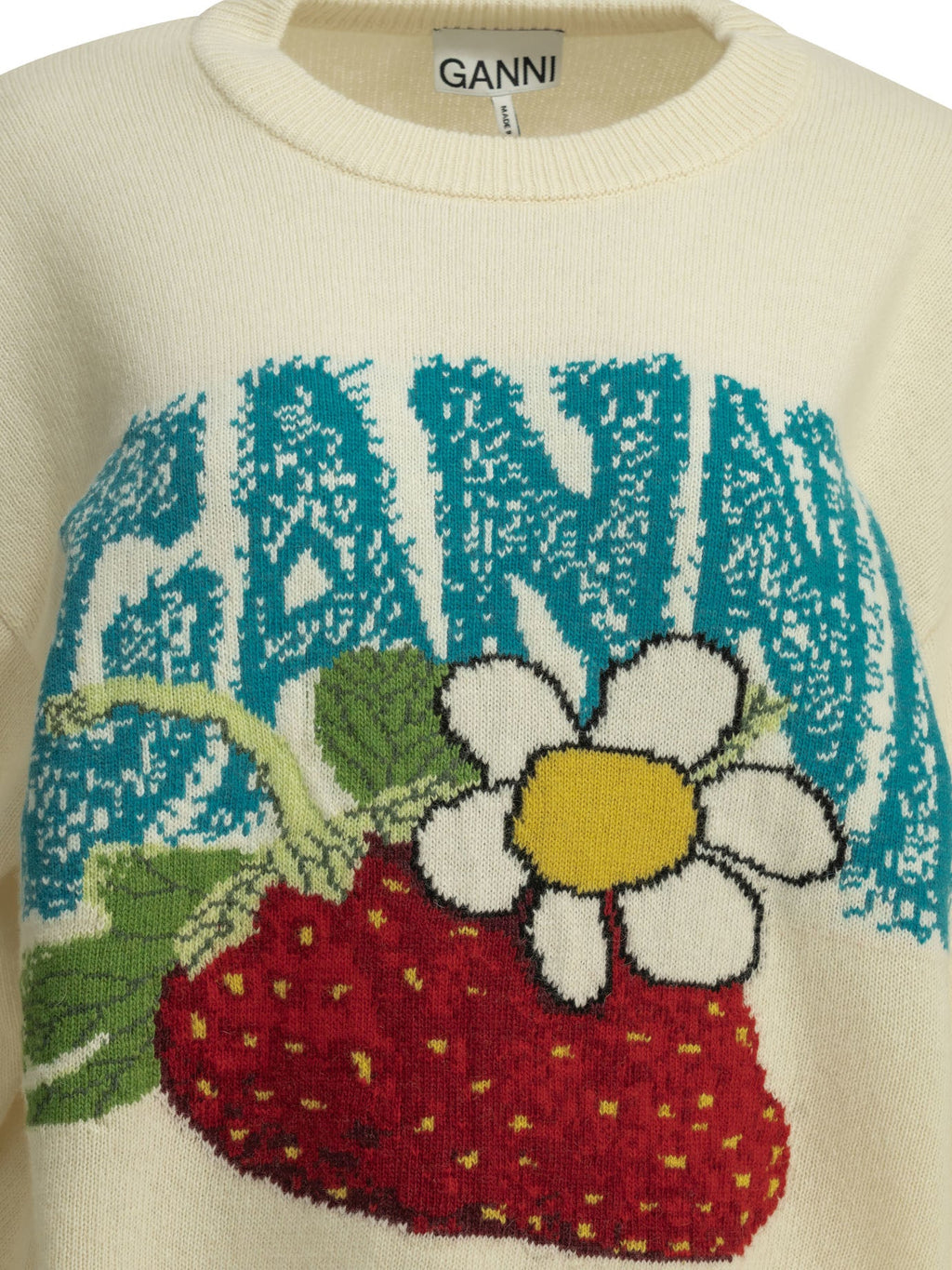 Ganni "Strawberry" Crew Neck Sweater