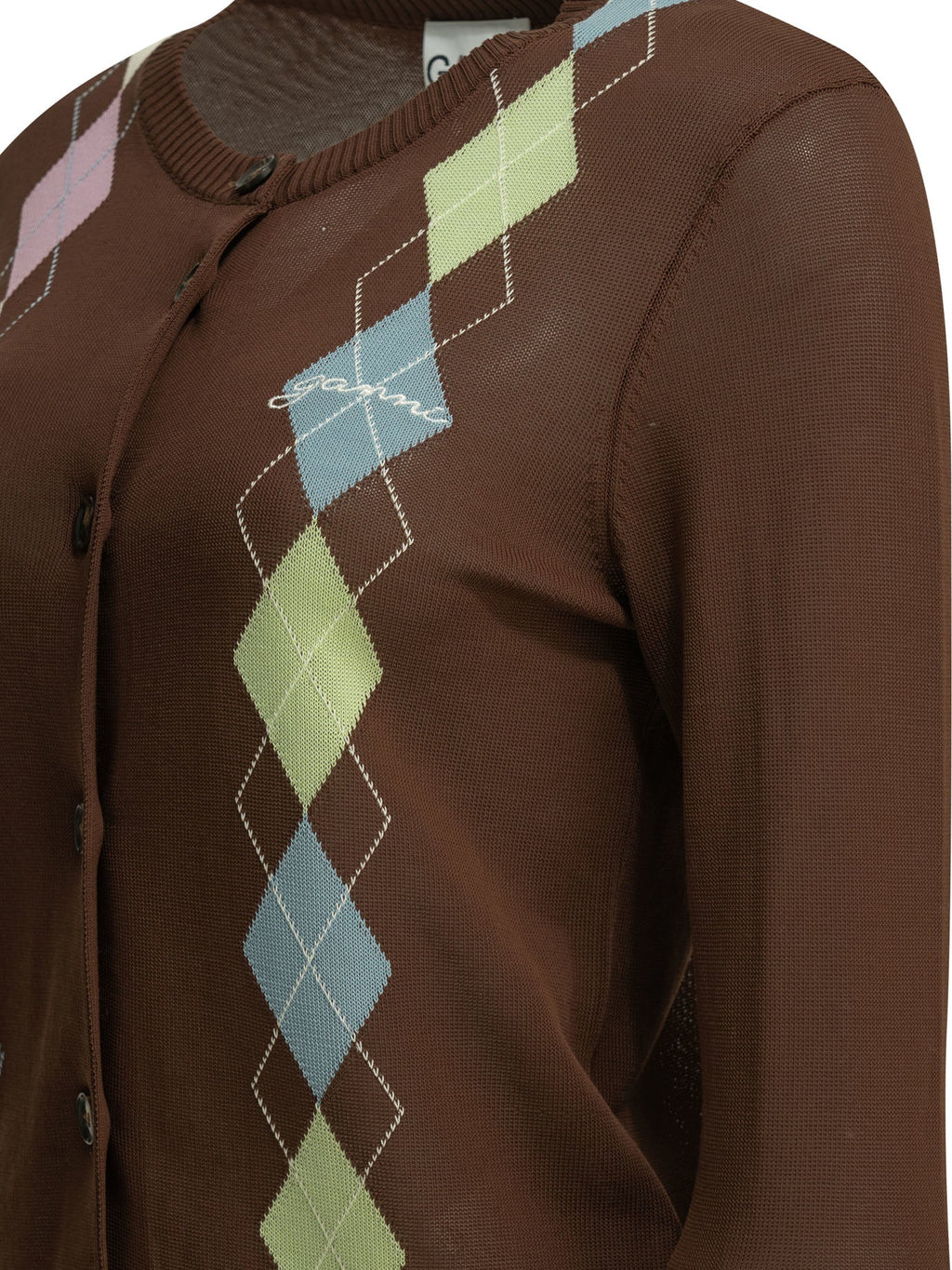 Ganni "Argyle" Cardigan