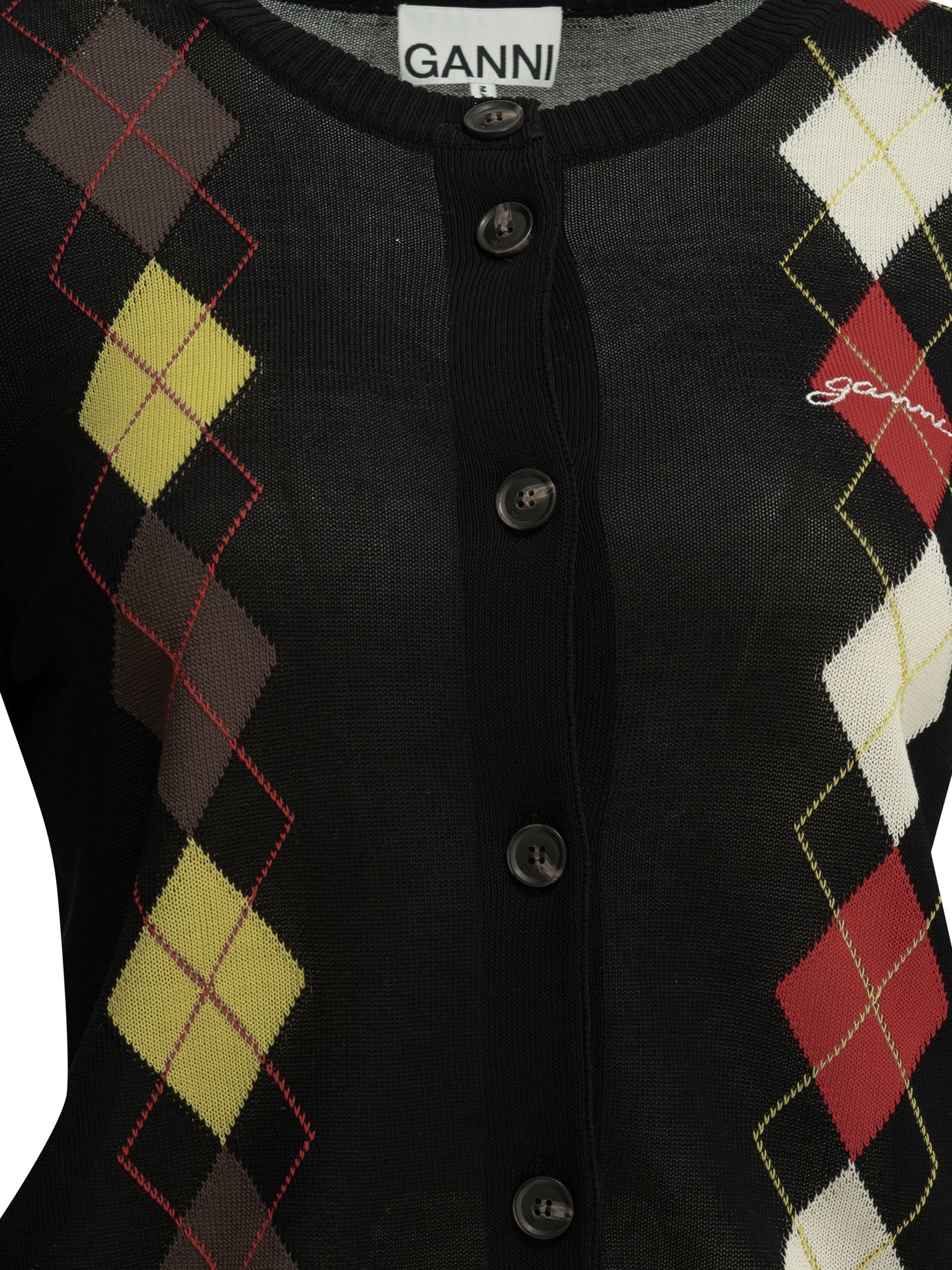 Ganni "Argyle" Cardigan