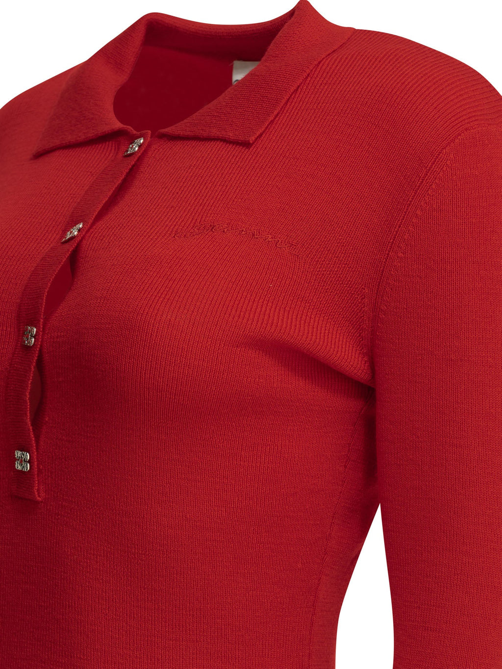 Ganni Merino Wool Polo Sweater