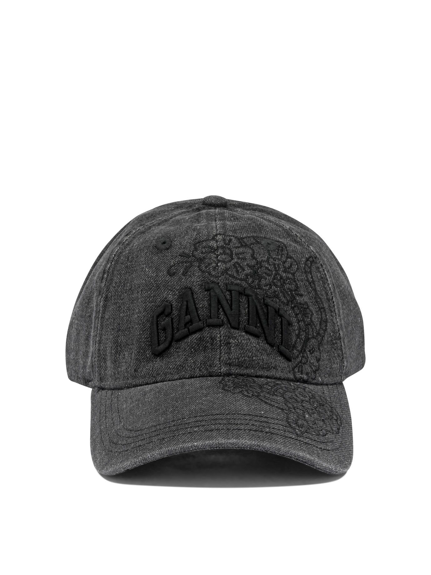 Ganni Denim Baseball Cap