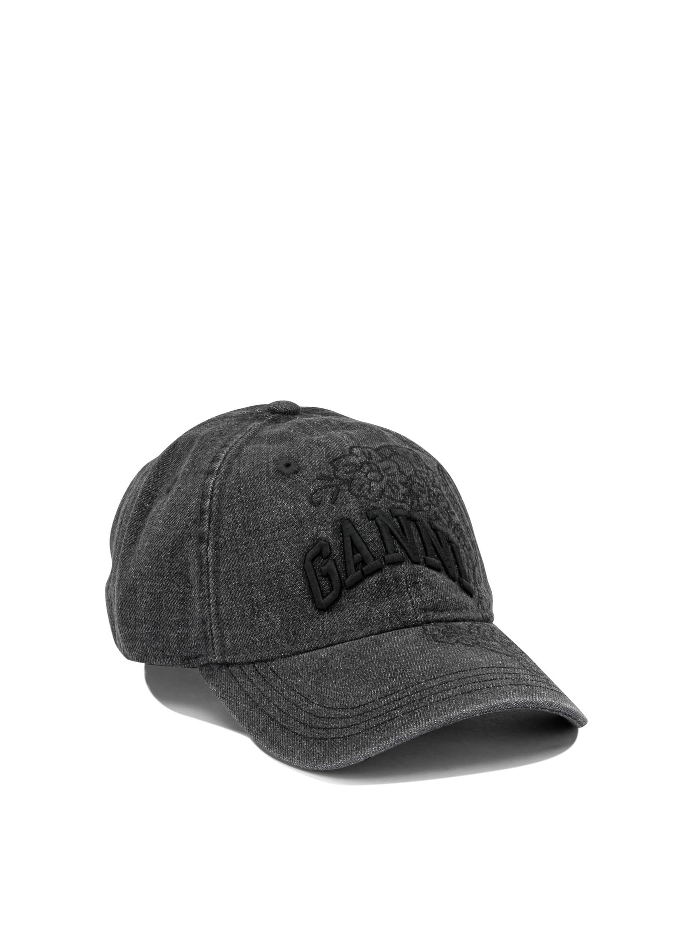 Ganni Denim Baseball Cap