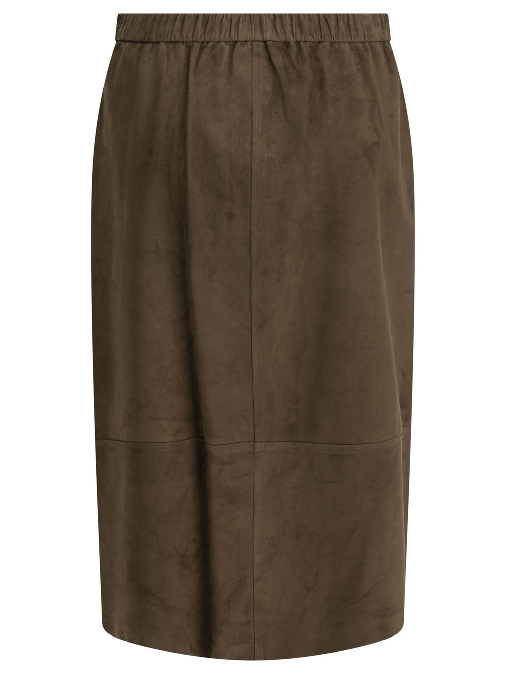 Max Mara S Suede Leather Midi Skirt
