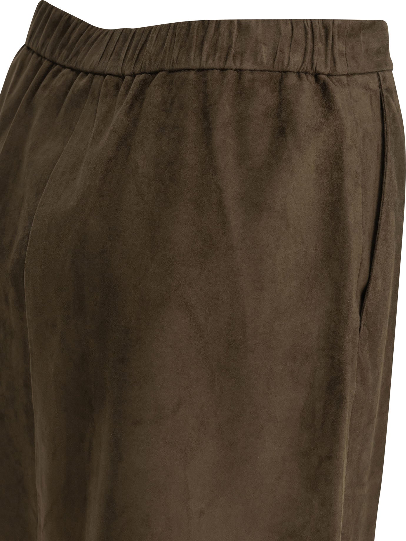 Max Mara S Suede Leather Midi Skirt