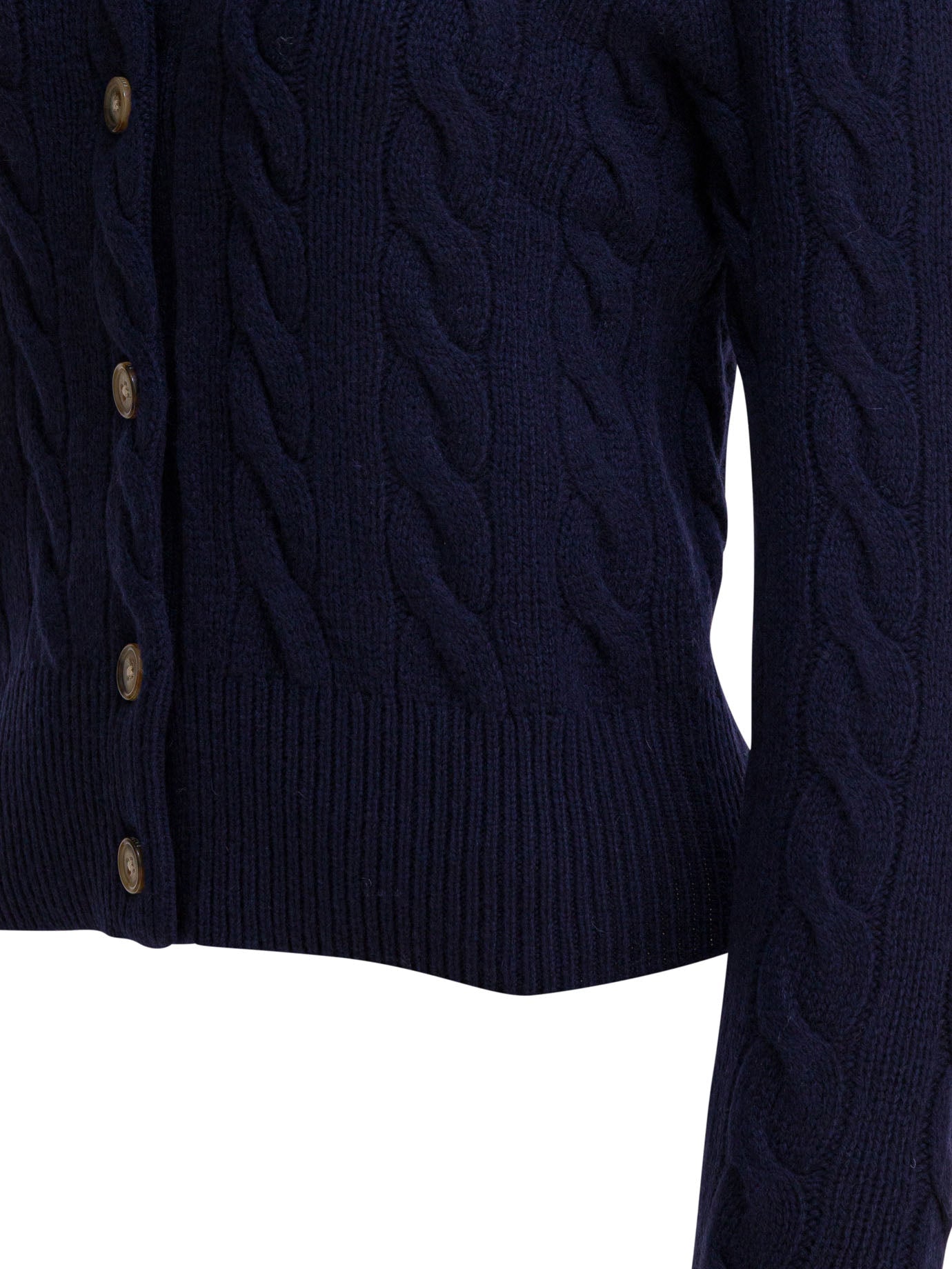 Polo Ralph Lauren Wool And Cashmere Cardigan With Logo
