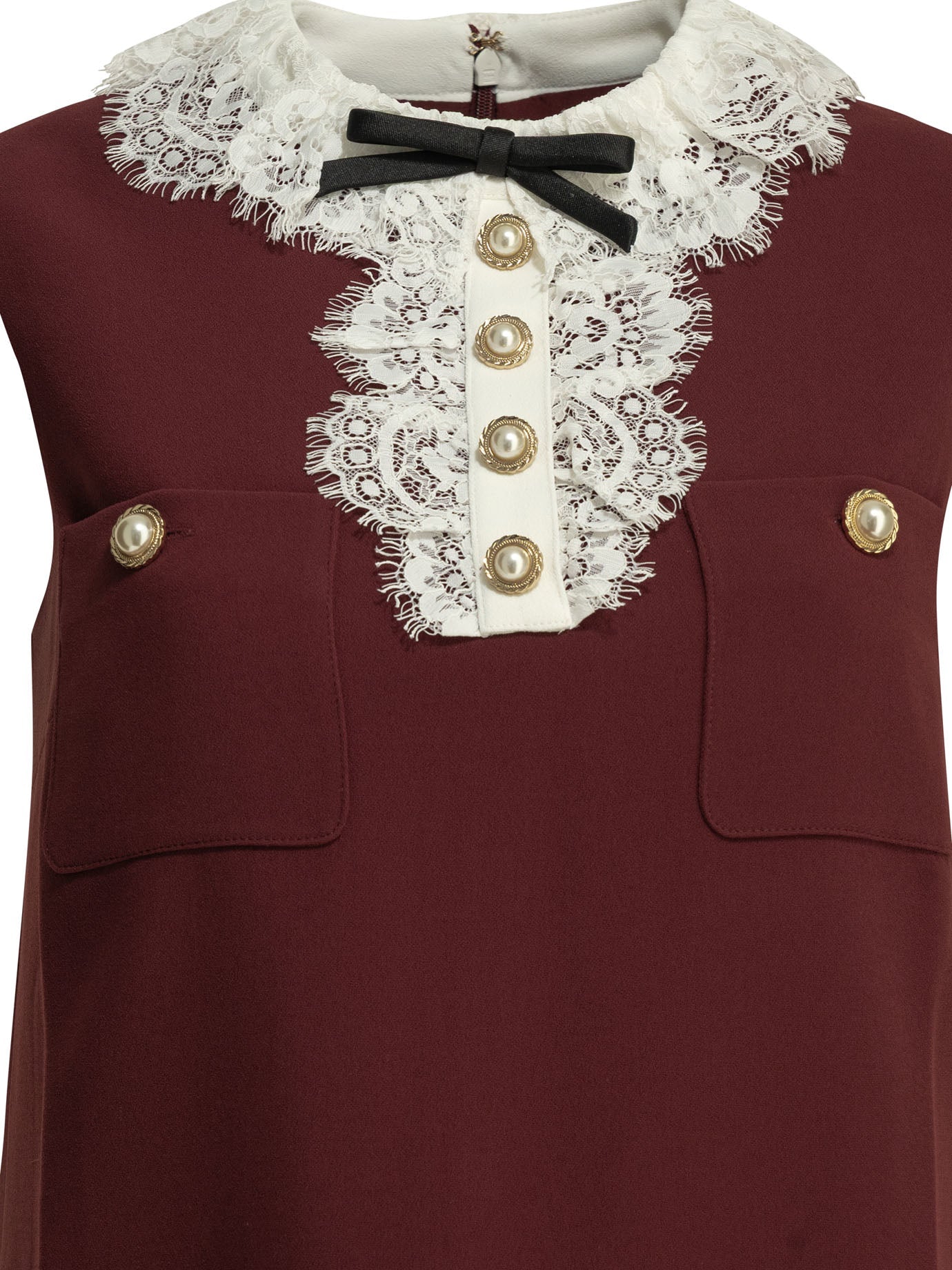 Self Portrait Short Dress With Lace Detail