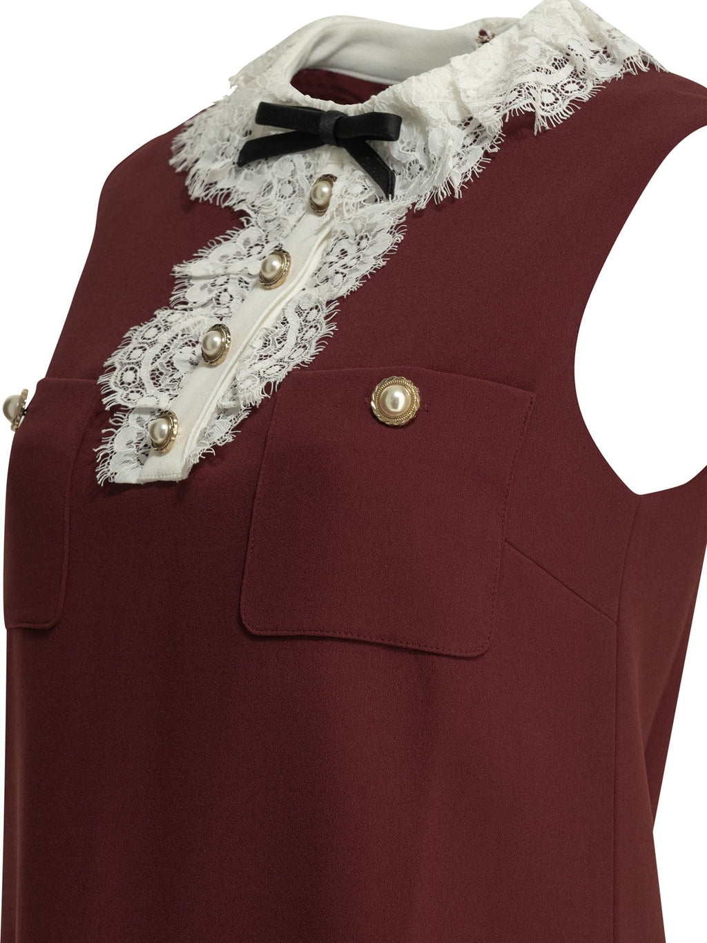 Self Portrait Short Dress With Lace Detail