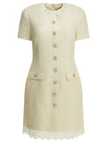 Self Portrait Short Dress With Lace Details
