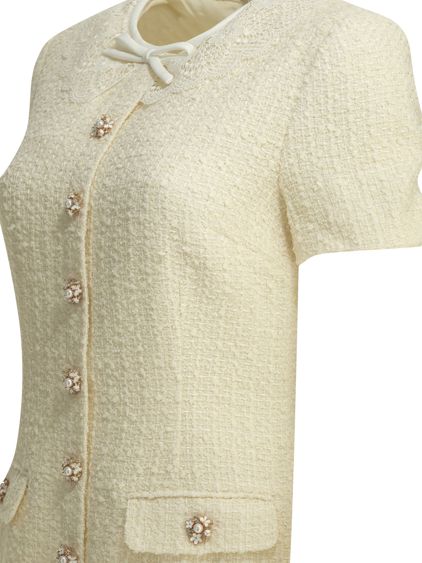 Self Portrait Short Dress With Lace Details