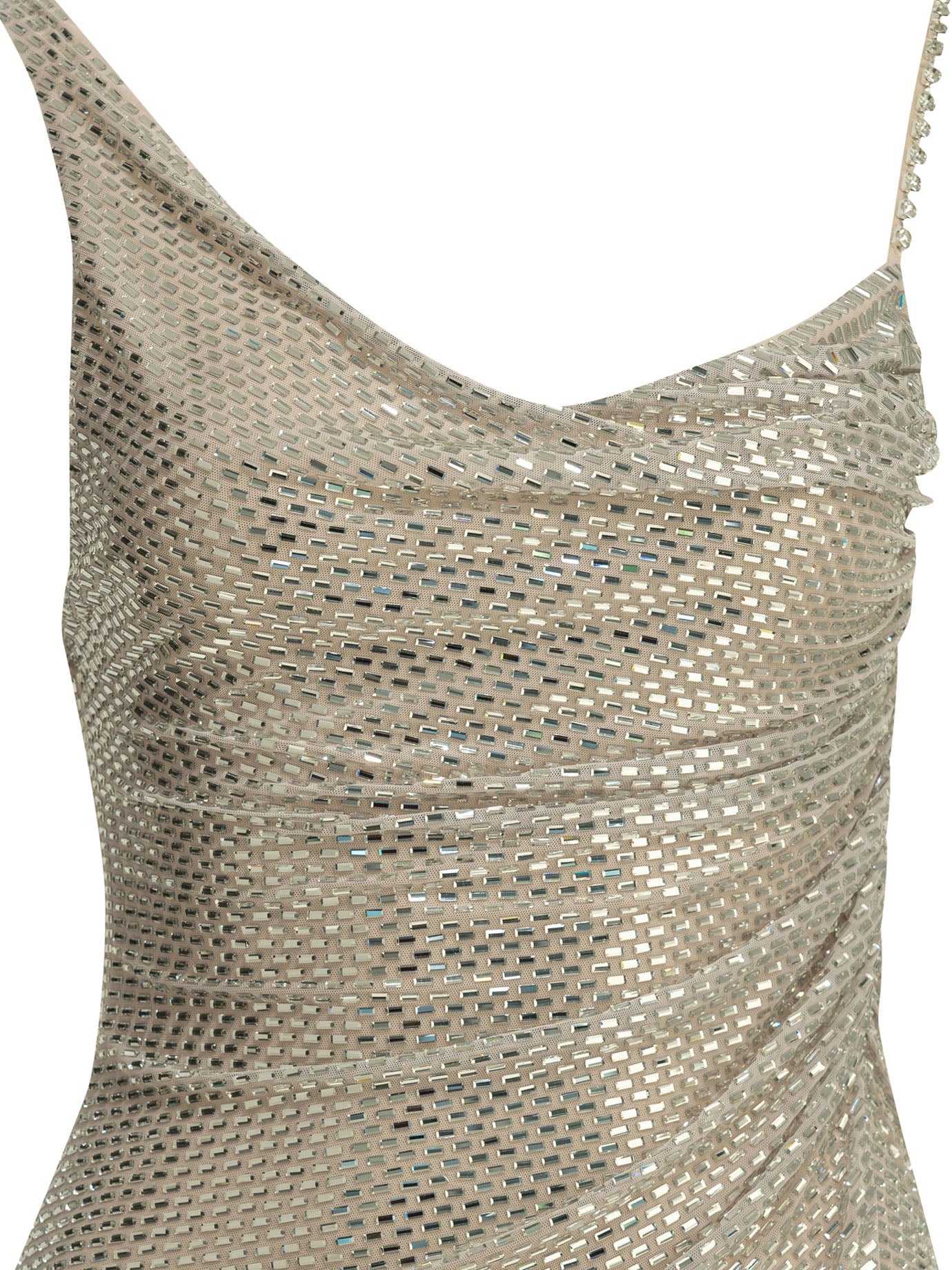Self Portrait Short Dress With Rhinestones