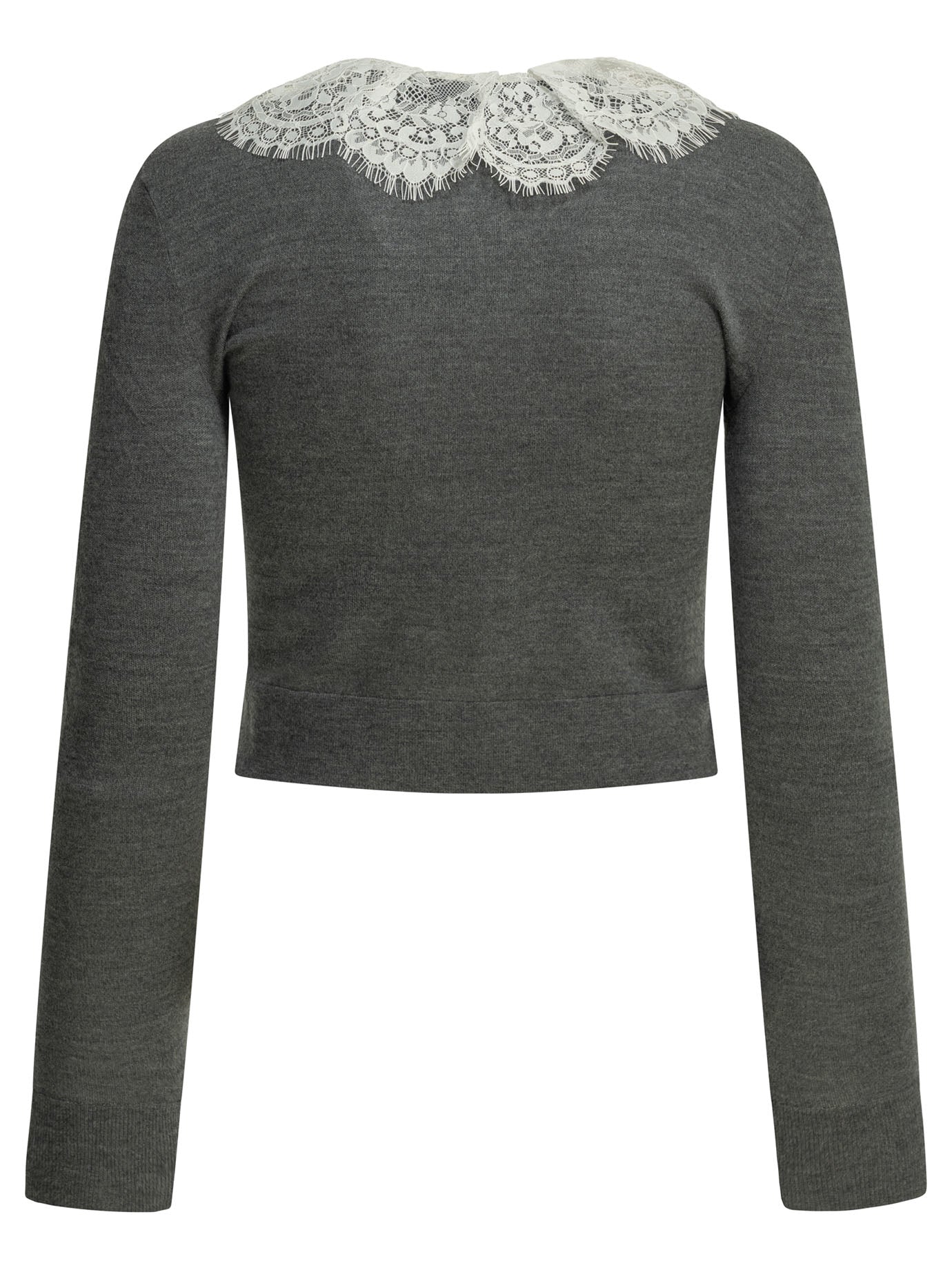 Self Portrait Sweater With Lace Collar