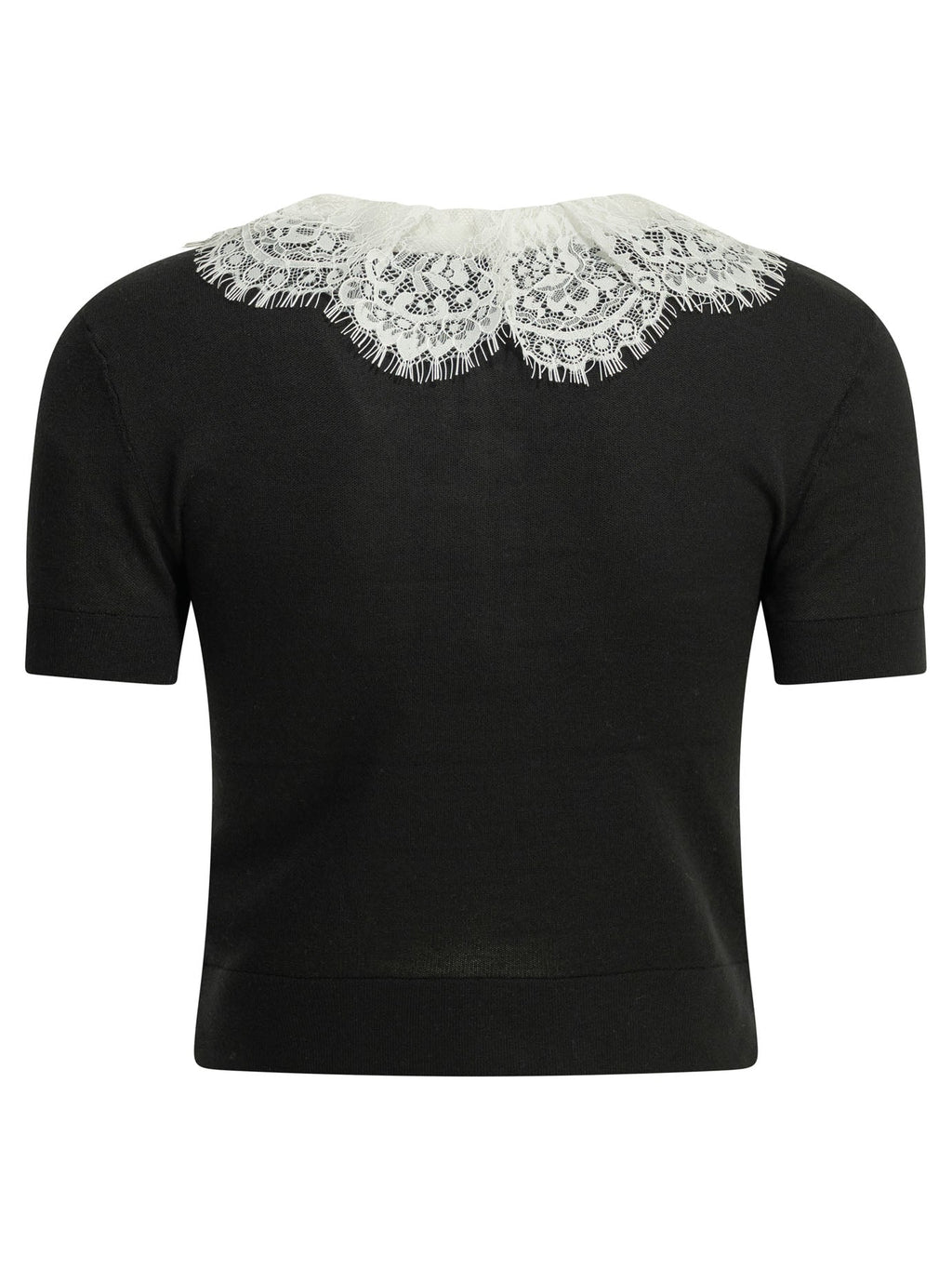 Self Portrait Sweater With Lace Collar
