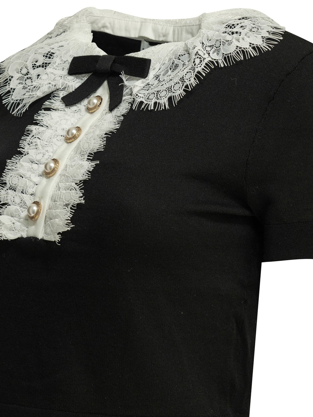 Self Portrait Sweater With Lace Collar