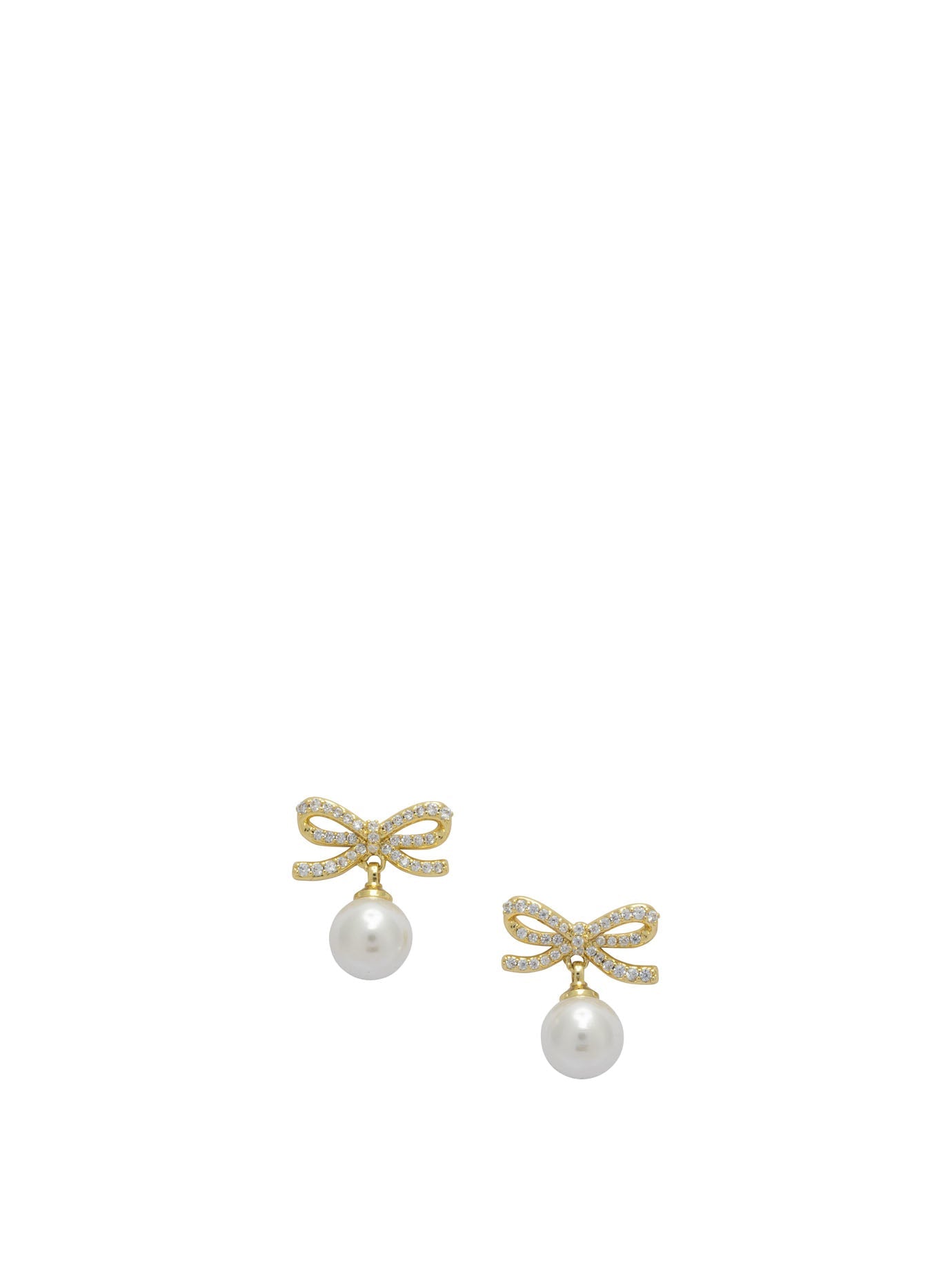 Self Portrait Earrings With Pearl And Crystals