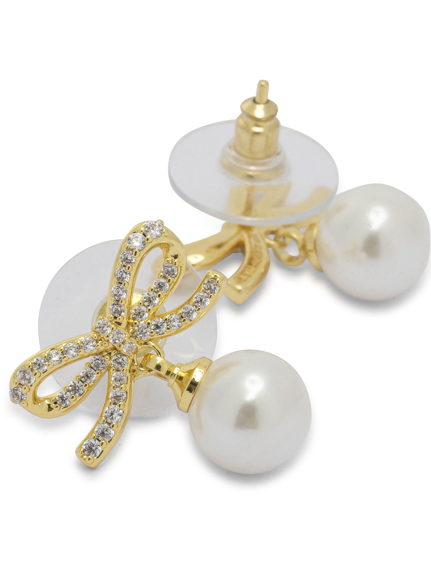 Self Portrait Earrings With Pearl And Crystals