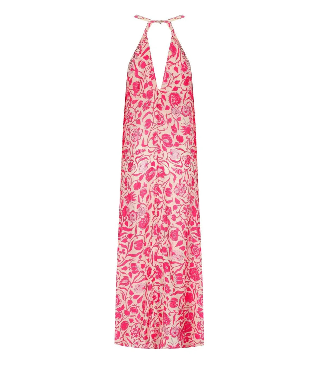 Pahiesa Formentera Fuchsia Long Dress