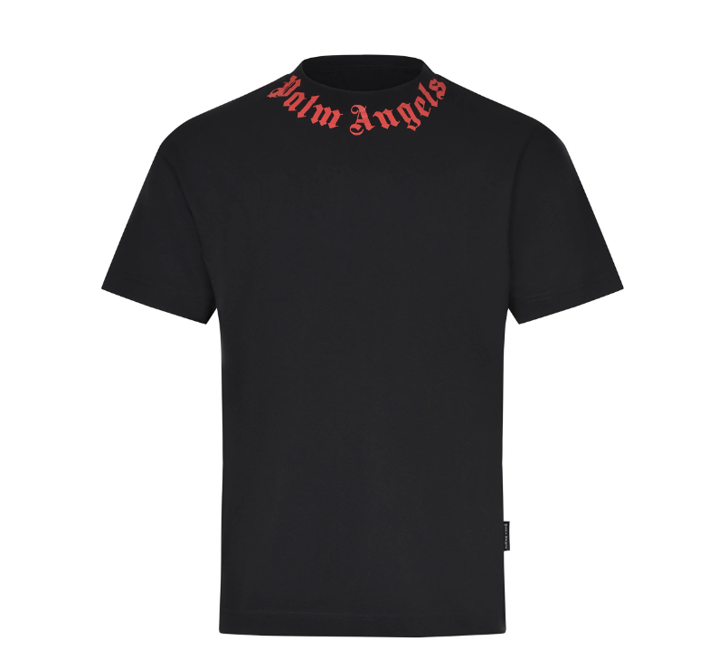 Palm Angels Neck Logo Regular Tee